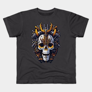 Mecha Skull S01 D04 Kids T-Shirt